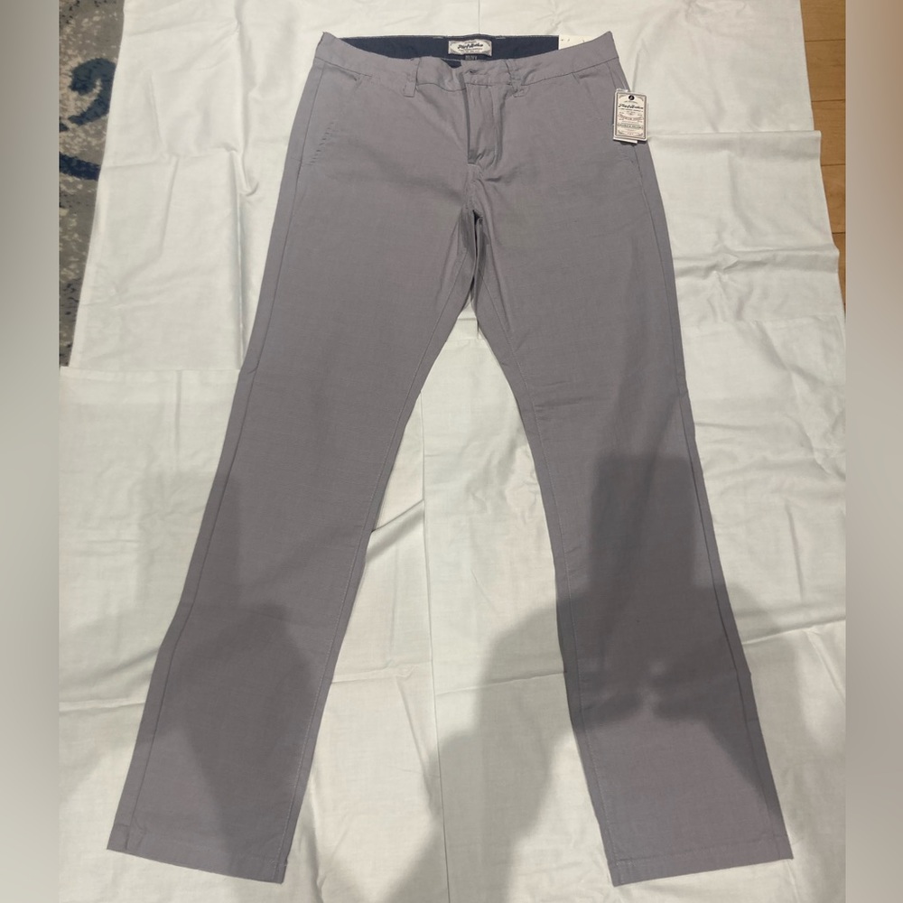 Flag & Anthem Gray Slim Shadow plaid trouser 32W 32L